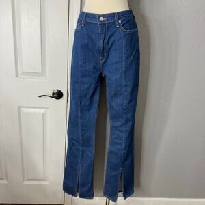 DEREK LAM 10 CROSBY Lucia High-Rise Slit Flare Jeans, 32